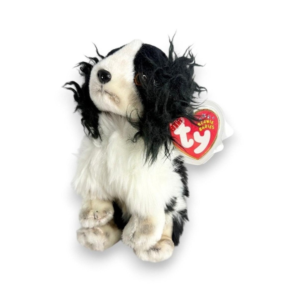 Frolic the Dog | Elegant Spaniel Sweetheart | Mint Heart Tag TY Beanie Baby